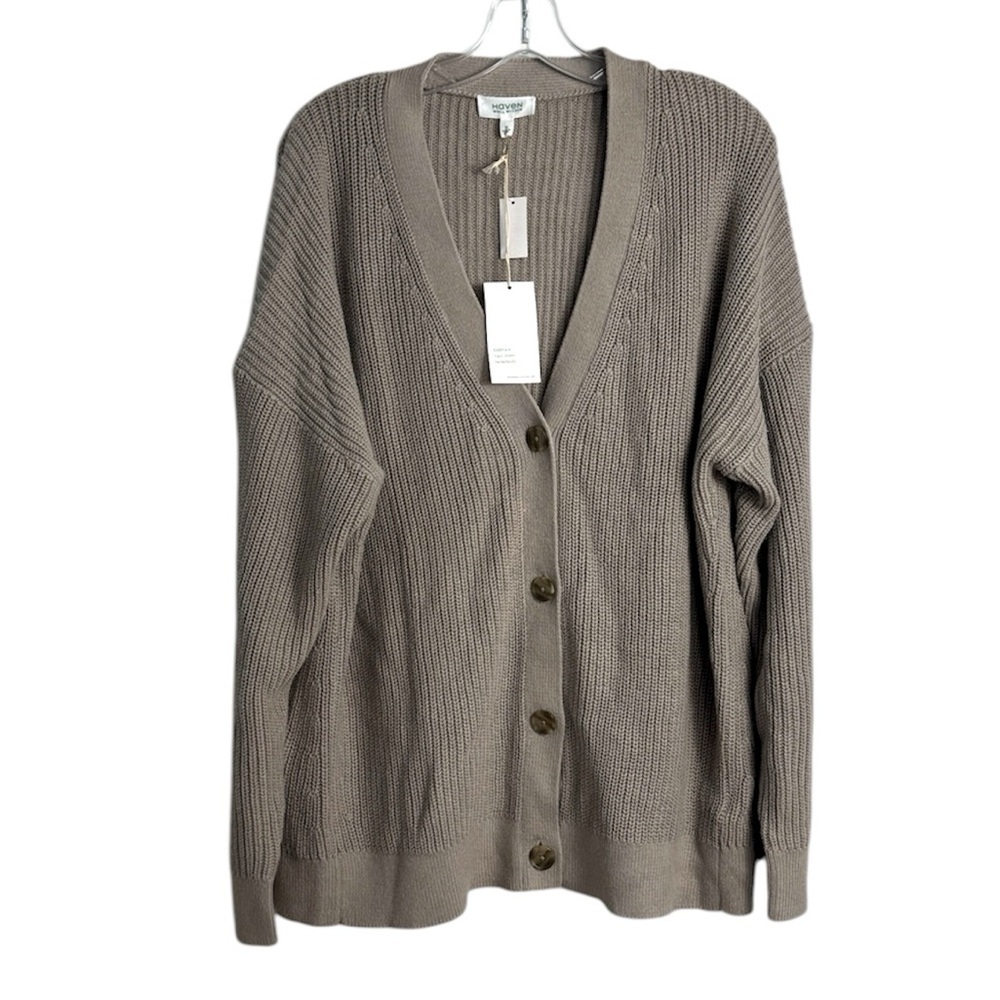 Haven Well Within Organic Cotton Shaker Stitch Cardigan Size XL